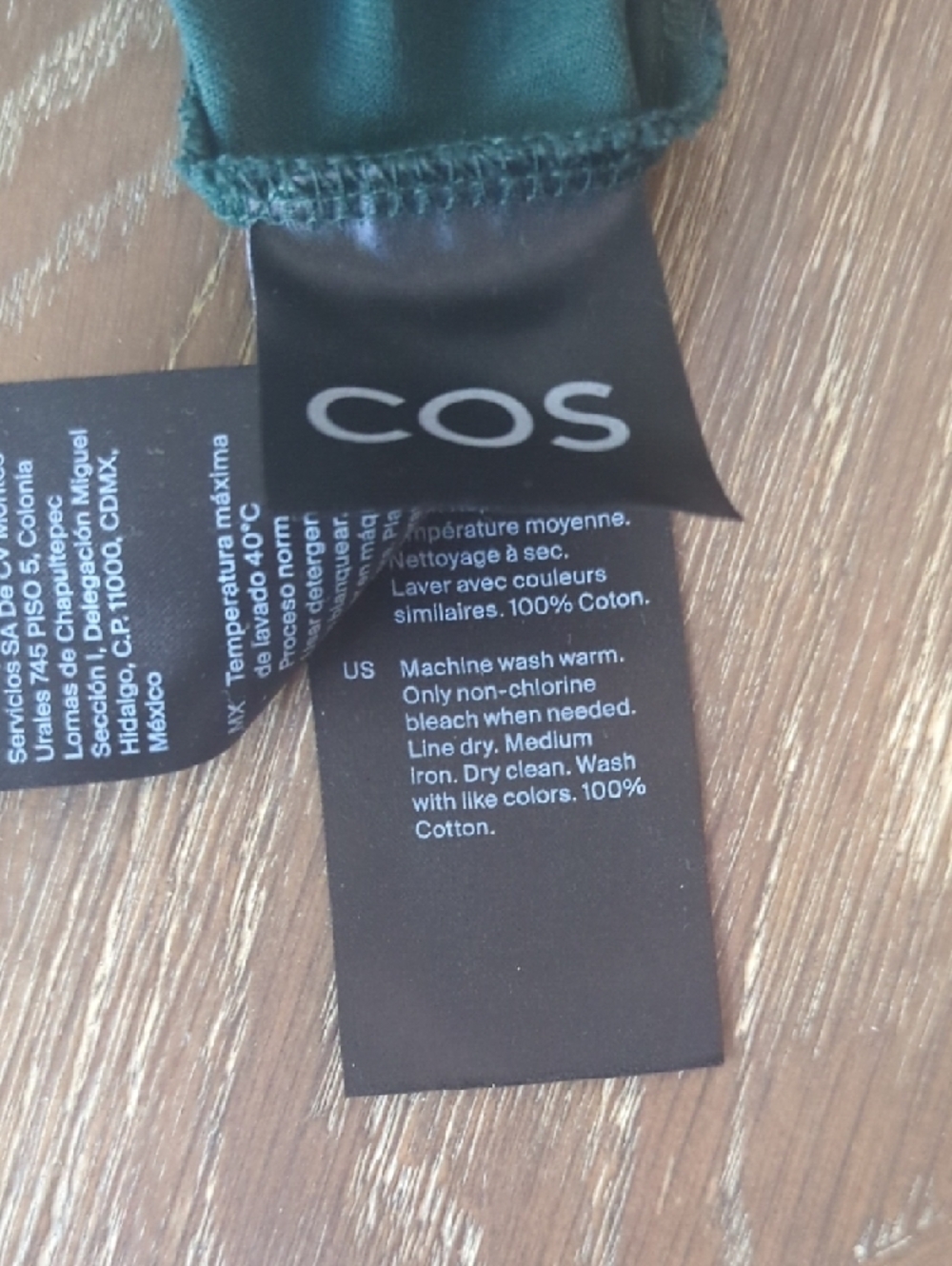 COS Short-Sleeve Tee High Neck Medium - Picture 3 of 3